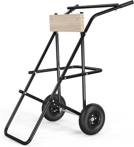 TUFFIOM Outboard Boat Motor Stand, Folding Engine Stand Carrier Cart w/2 Wheels, Boat Motor Dolly Support Stand 440lbs Capacity for Motor Storage Repair Maintenance in Saudi Arabia