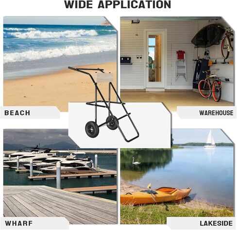 TUFFIOM Outboard Boat Motor Stand, Folding Engine Stand Carrier Cart w/2 Wheels, Boat Motor Dolly Support Stand 440lbs Capacity for Motor Storage Repair Maintenance in Saudi Arabia