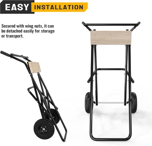 TUFFIOM Outboard Boat Motor Stand, Folding Engine Stand Carrier Cart w/2 Wheels, Boat Motor Dolly Support Stand 440lbs Capacity for Motor Storage Repair Maintenance in Saudi Arabia