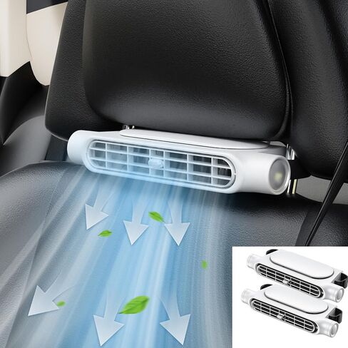 Car Backseat Cooling Fan,Portable Car Back Fans,Cooler USB Car Fan with 3 Speeds, Adjustable Wind Speeds Cooling Tool, Portable Backseat Vehicle Fan for Sedans, SUV Truck and Cars (Beige) in Saudi Arabia