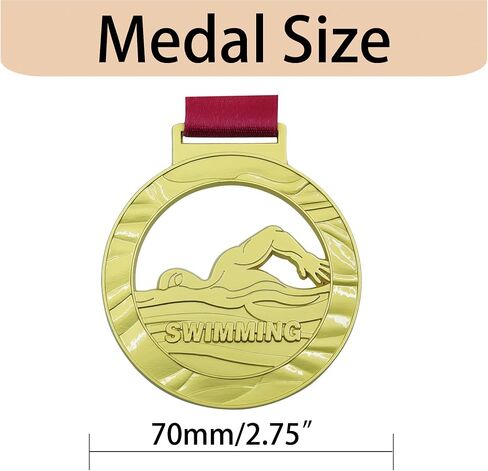 Swimming Medal - 2.75 Inch Perfect for Kids and Adults Ideal for Individual and Team Awards in Saudi Arabia