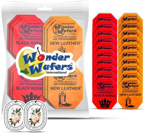 AROMAQUE's Bundle of Wonder Wafers Black Royale Scent Wafers 24 count Individually Wrapped with AROMAQUE's Air Freshner. in Saudi Arabia
