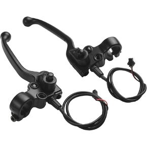 1 Pair Bike Brake Levers E-Bike Mechanical Brake Levers Electric Parts,Parking Button, Ebike Mechanical Brake Levers