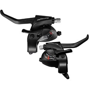 SHIMANO Shift/Brake Lever Set, ST-TX800, Tourney TX, 3X8-SPEED Black