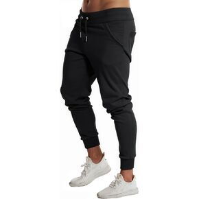 FLYFIREFLY Men's Jogger Sweatpants Gym Workout Running Pants Athletic Bottom Training Track Pants Joggers for Men