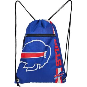 FOCO Buffalo Bills Big Logo Drawstring Backpack with Zippered Pocket – Limited Edition Bills Bag – NFL Gear – Show Your Team Spirit with Officially Licensed Baltimore Ravens Fan Gear