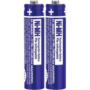 OSIM 2Pack BK-30AAABU Ni-MH AAA Rechargeable Batteries 300mah AAA Ni-MH Rechargeable Batteries 1.2V for Panasonic Cordless Phones, Remote Controls, Electronics