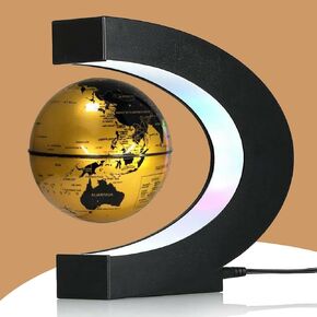 Multi-color Changing Self-rotating Magnetic Levitating Globe, Floating Globe with LED Lights, Desktop Decorative Globe, Great Gifts for Ladies/Mothers/Wives/Girlfriends/Girls
