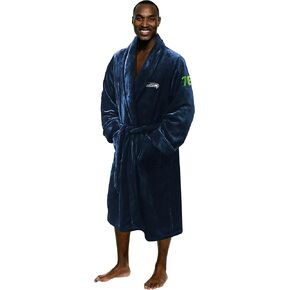 Northwest The Company OFFICIAL NFL Seattle Seahawks Men's L/XL Silk Touch Bath Robe With Number, 26" x 47"