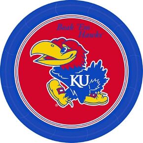 NCAA Kansas Jayhawks 8-Pack Paper Plates-