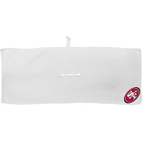 Team Golf NFL NFL Microfiber Towel - 16" X 40" (White) with Carabiner Clip, Premium Microfiber with Deep Waffle Pockets- Superior Water Absorption and Quick Dry Golf Cleaning Towel