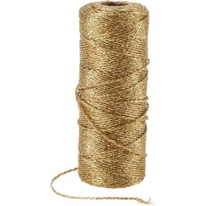 سلسلة خيوط لاريبونز بطول 328 قدم، خيوط معدنية للحرف اليدوية، تغليف الهدايا، زينة عيد الميلاد، البستنة، الكروشيه (فضي معدني) in Kuwait