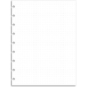 Classic Size Discbound Paper - Blank/Sketch Sheets - Premium 120gsm Heavyweight Notebook & Planner Refills - 9 Discs, 7 x 9.25 in - Punched for Happy Planner (50 Sheets)