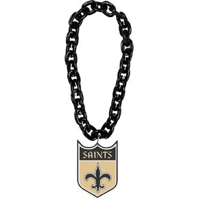 aminco New Orleans Saints Throwback Shield Logo NFL Fan Chain, Black