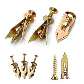 160 PCS Drywall Self-Drilling Anchors with Screws Kit,Self Drilling Drywall Anchors are Easy to Install, Eliminating The Need for Drilling or Punching Holes in The Wall.