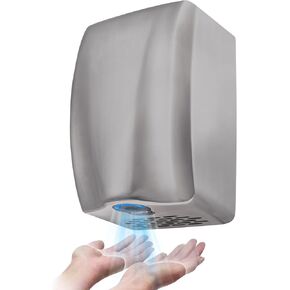 UL Approved Stainless Steel Bathroom Hand Dryer with HEPA Filter, Heavy Duty Automatic Electric High Speed Hand Dryer for Commercial Restroom, Brushed