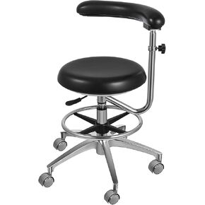 VEVOR Medical Dental Stool Dentist Chair with 360 Degree Rotation Armrest PU Leather Assistant Stool Chair Height Adjustable Doctor Chair