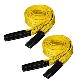 2 Pack 10FT Lift Sling Web Strap,Heavy Duty 6600lbs Capacity Flat Eye Nylon Strap for Hoist,Lifting Sling 1''x10'