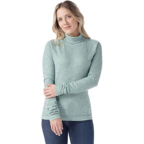 Smartwool Women's Thermal Merino Wool Base Layer — Rib Turtleneck Sweater (Slim Fit)