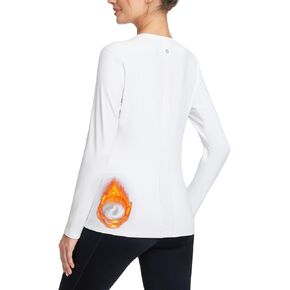 BALEAF Women's Thermal Shirts Crewneck Fleece Lined Long Sleeve Tops Running Workout Ski Base Layer Winter Cold Weather
