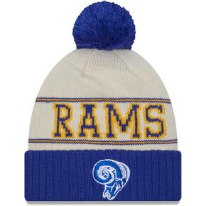 New Era Unisex-Adult NFL Official Team Color Primary Logo Cold Weather Legacy Historic Pom Knit Beanie Hat