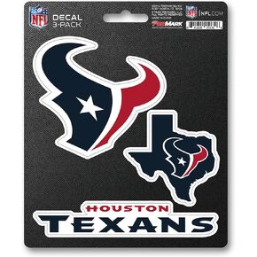 FANMATS 60976 Houston Texans 3 Piece Decal Sticker Set,Blue
