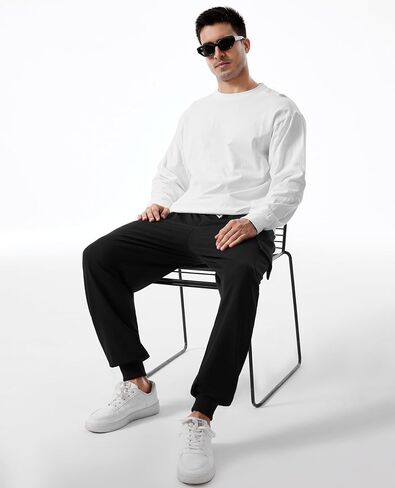 بنطلون رياضي رجالي من SILKWORLD مع جيوب للركض للرجال، سروال كاجوال برباط in Kuwait