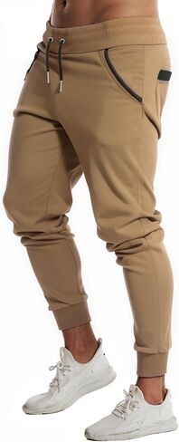 FLYFIREFLY الرجال عداء ببطء Sweatpants الصالة الرياضية تجريب الجري السراويل الرياضية أسفل التدريب السراويل الترنك ركض للرجال in Saudi Arabia