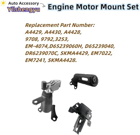 Engine Motor Mount Kit 3pcs Compatible with Mazda 3/ 3 Sport 2014 2015 2016 2017 2018/2013 -2016 Mazda CX-5 2.0L FWD 9896 9749 9813 A4433 A4439 A4438 4518H 4519 4520 in Saudi Arabia