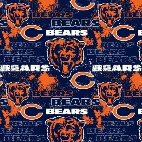 نسيج قطن Chicago Bears - نسيج قطني يحمل شعار فريق NFL من The Yard، ربع سمين، نصف ياردة، 1 ياردة، قطعتان من الياردات in Saudi Arabia