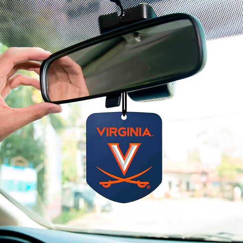 FANMATS 61638 NCAA Virginia Cavaliers Hanging Car Air Freshener, 2 Pack, Black Ice Scent, Odor Eliminator, Shield Design with Team Logo in Saudi Arabia