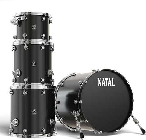 Natal KMA-UF22-MBK1 Originals Series Maple US Fusion 22 4-Piece Shell Pack - Matte Black in Saudi Arabia