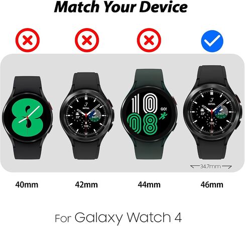[3PACK] Whitestone EZ for Galaxy Watch 4 Classic (42mm) Premium Tempered Glass Screen Protector [EZ installation] with high clarity & touch sensitivity [Galaxy Watch series 4 Classic 42mm] - 3 pack in Kuwait