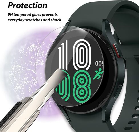 [3PACK] Whitestone EZ for Galaxy Watch 4 Classic (42mm) Premium Tempered Glass Screen Protector [EZ installation] with high clarity & touch sensitivity [Galaxy Watch series 4 Classic 42mm] - 3 pack in Kuwait
