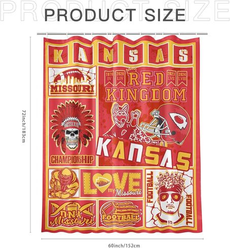 Football Shower Curtain, Red Kingdom Football Fans Curtain, Sports Football Style Shower Curtain for Home Bathroom Decor 60x72 Inch in Saudi Arabia