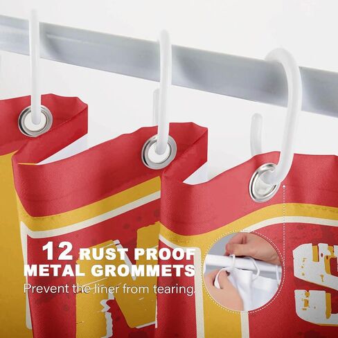 Football Shower Curtain, Red Kingdom Football Fans Curtain, Sports Football Style Shower Curtain for Home Bathroom Decor 60x72 Inch in Saudi Arabia