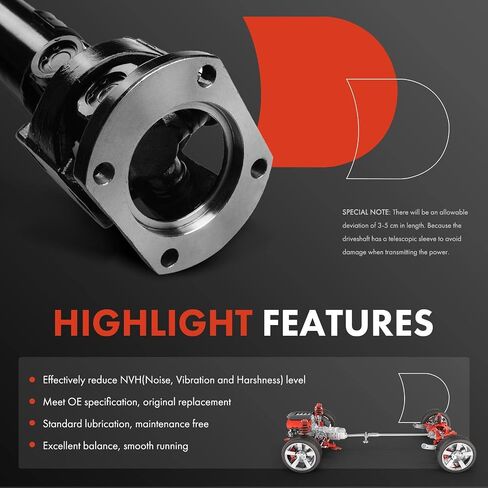 A-Premium Front Complete Drive Shaft Prop Shaft Driveshaft Assembly Compatible with Dodge Ram 2500, Ram 3500 2006-2010 & Ram 2500, 3500 2011-2013, 4WD Manual Transmission, Replace# 52123111AA in Saudi Arabia