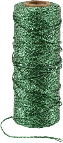 LaRibbons 328 Feet Twine String, Metallic Thread Twine for DIY Crafts, Gift Wrapping, Christmas Decoration, Gardening, Crocheting (Metallic Silver) in Saudi Arabia