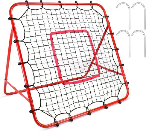Soccer Rebounder Net for Training - Adjustable Soccer Training Equipment, Kickback Football Bounce Back, Portable 3.3'x3.4' Rebounder for Soccer, Volleyball, and Basketball in Saudi Arabia