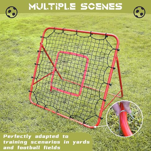 Soccer Rebounder Net for Training - Adjustable Soccer Training Equipment, Kickback Football Bounce Back, Portable 3.3'x3.4' Rebounder for Soccer, Volleyball, and Basketball in Saudi Arabia