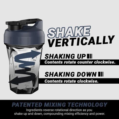 HELIMIX 2.0 Vortex Blender Shaker Bottle Holds upto 28oz | No Blending Ball or Whisk | USA Made | Pre Workout Protein Drink Cocktail Shaker Cup | Weight Loss Supplements Shakes | Top Rack Safe in Saudi Arabia