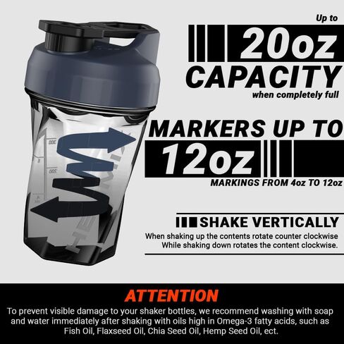 HELIMIX 2.0 Vortex Blender Shaker Bottle Holds upto 28oz | No Blending Ball or Whisk | USA Made | Pre Workout Protein Drink Cocktail Shaker Cup | Weight Loss Supplements Shakes | Top Rack Safe in Saudi Arabia