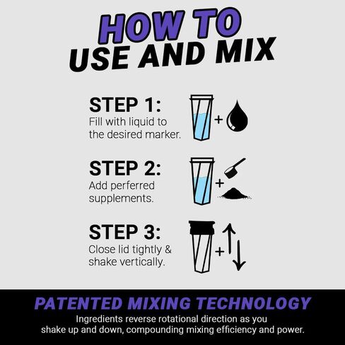 HELIMIX 2.0 Vortex Blender Shaker Bottle Holds upto 28oz | No Blending Ball or Whisk | USA Made | Pre Workout Protein Drink Cocktail Shaker Cup | Weight Loss Supplements Shakes | Top Rack Safe in Saudi Arabia