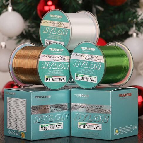 TRUSCEND Monofilament Fishing Line, Superior Nylon Low Memory Fishing Line, Excellent Casting, Exceptional Strength and Abrasion Resistance Mono Line, Good Sensitivity Fishing Wire, 14lb/0.28mm/547yds in Kuwait