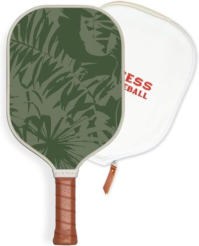 Recess Pickleball Single Paddles - Fiberglass Surface, Honeycomb Core - Sweatproof Foam Comfort Grip - Canvas Cover & Silicone Grip Ring - Tournament or Casual Play - Modern Designs - USAPA Approved in Saudi Arabia