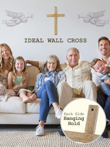 ديكور حائط من Wood Cross Crafts، صليب خشبي معلق على الحائط مقاس 13 بوصة، هدية تأكيد متقاطعة، هدايا المعمودية، صليب حائط مقدس، ديكور ديني مصنوع يدويًا، صليب خشبي مصنوع يدويًا - SOLROS in Kuwait