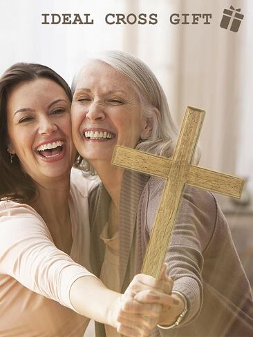ديكور حائط من Wood Cross Crafts، صليب خشبي معلق على الحائط مقاس 13 بوصة، هدية تأكيد متقاطعة، هدايا المعمودية، صليب حائط مقدس، ديكور ديني مصنوع يدويًا، صليب خشبي مصنوع يدويًا - SOLROS in Kuwait