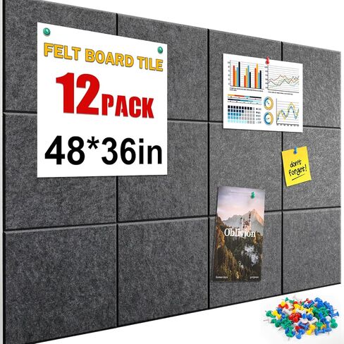 12 قطعة بديلة من ألواح الفلين، 11.8 بوصة × 11.8 بوصة، بلاط حائط قابل لإعادة الاستخدام مع 70 دبوسًا، 64 مادة لاصقة آمنة وقابلة للإزالة، لوحات إعلانات للجدران، المكتب، الفصول الدراسية، غرفة المعيشة، لوحة رمي السهام باللون الأبيض in Kuwait