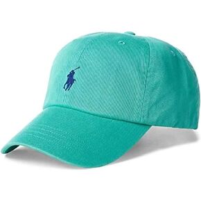 POLO RALPH LAUREN Men‘s Embroidered Chino Baseball Cap with Leather Strap (Red-Triple Pony, OSZ)