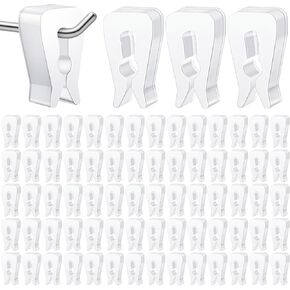 400 Pack Inventory Control Clips Peg Hook Product Stoppers Fits 0.15" to 0.25" Diameter Plastic or Metal Hooks Product Display Control Pegboard Accessories Keep Merchandise on Hooks